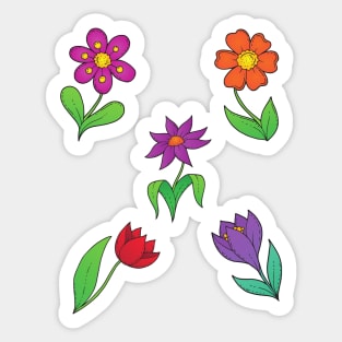 Hand Drawn Flower clipart Sticker